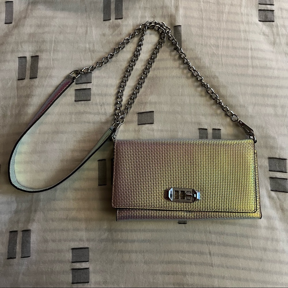 Rebecca Minkoff Iridescent Leather Crossbody Phone Bag